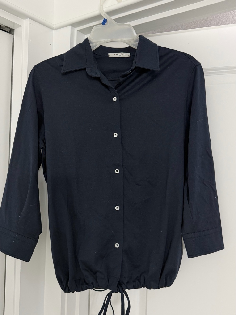 Circolo Navy Shirt with Classic Collar